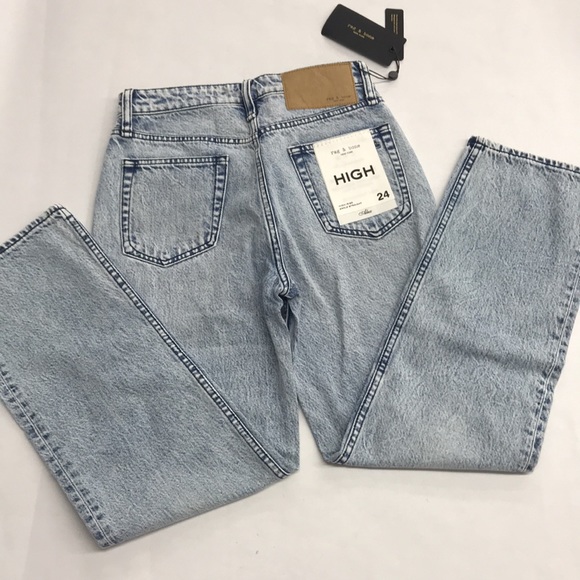 RAG & BONE New York,Alex High-Rise Straight-Venice,Light Indigo Jean,NEW Size 24 - Picture 3 of 8